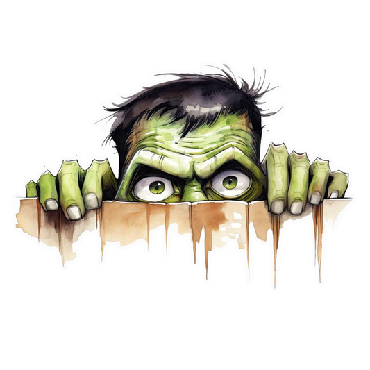 Hulk peeking Bumper Sticker