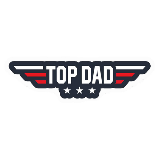 Top Dad Wings Logo Premium Vinyl Stickers