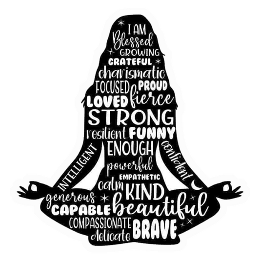 Blessed Woman Silhouette Premium Vinyl Stickers