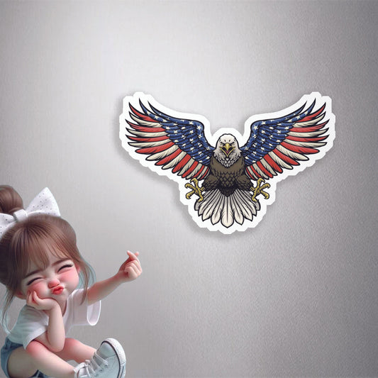American Flag Eagle Flight Premium Vinyl Stickers