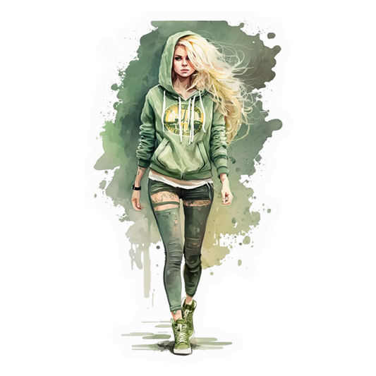 Blonde Hoodie Style Premium Vinyl Stickers