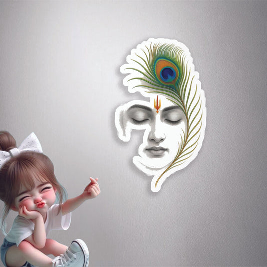 Divine Peacock Face Premium Vinyl Stickers