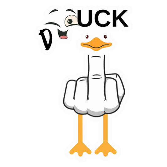 Duck You Finger Premium Vinyl Stickers