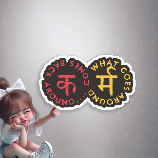 Karma What Goes Around Premium Vinyl Stickers