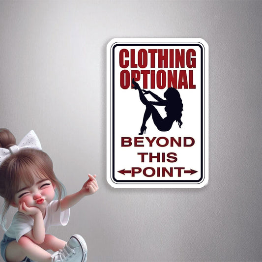 Clothing Optional Zone Premium Vinyl Stickers