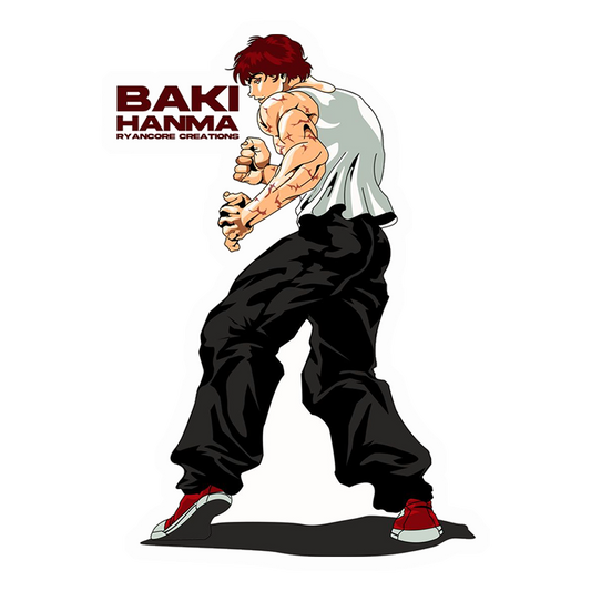 Baki Hanma Kicking Pose Premium Vinyl Stickers