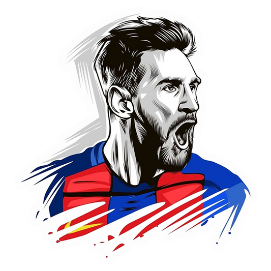 Messi in Josh Premium Vinyl Stickers