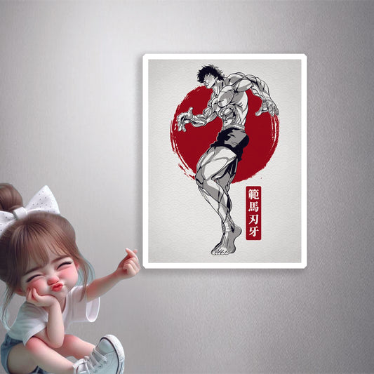 Muscular Baki Hanma Premium Vinyl Stickers