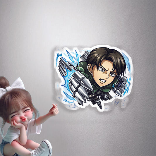 Capt. Levi Shooting guns Premium Vinyl Stickers