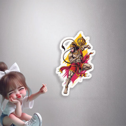 Hanuman in Action Premium Vinyl Stickers