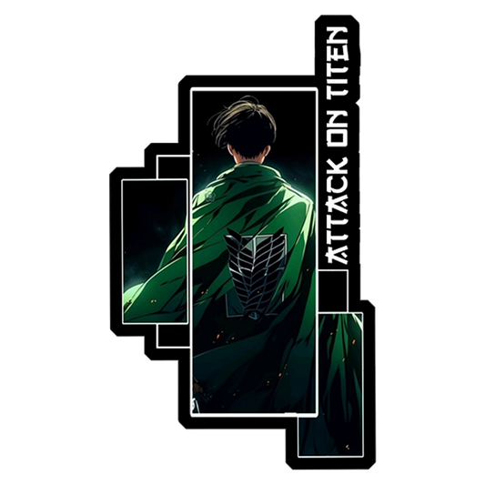 levi ackerman back pose Premium Vinyl Stickers