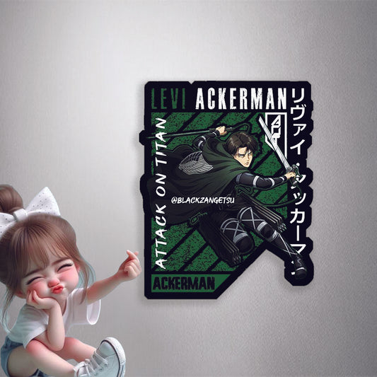 cap. Levi attcking Premium Vinyl Stickers