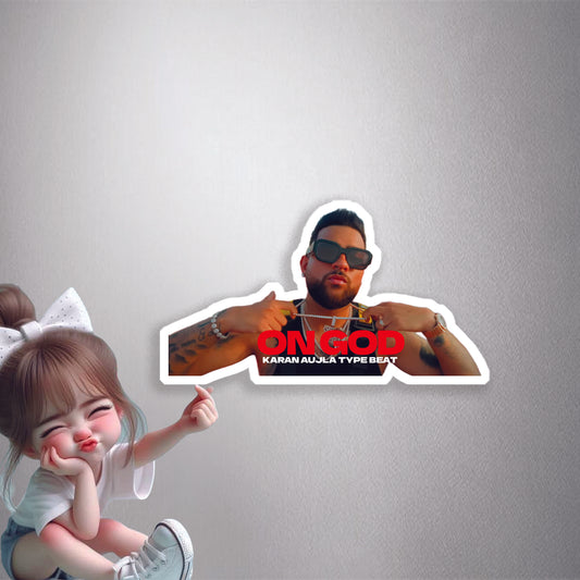 Karan Aujla On God Premium Vinyl Stickers