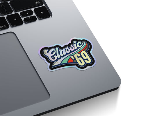 Classic 69 Retro Holographic Stickers