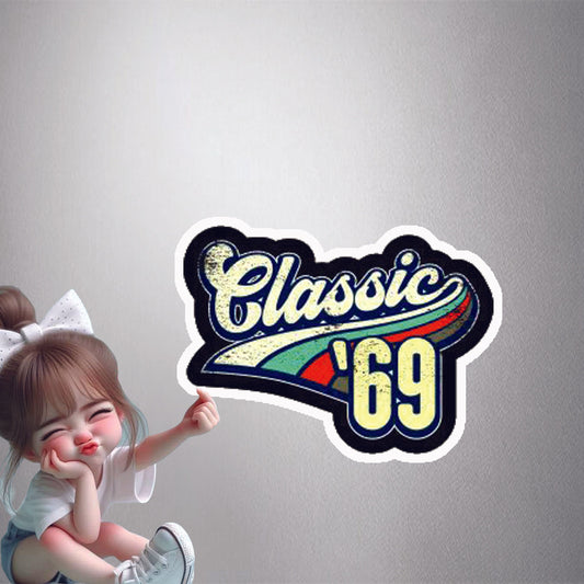 Classic 69 Retro Premium Vinyl Stickers