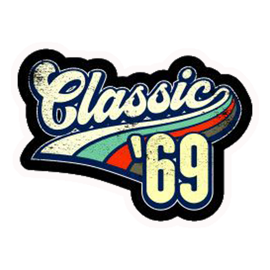 Classic 69 Retro Premium Vinyl Stickers