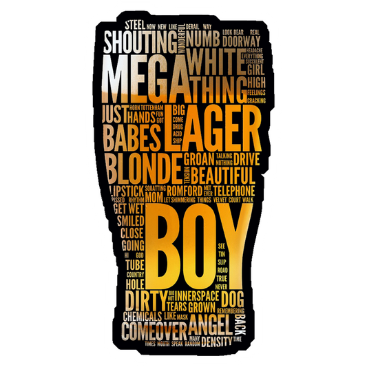 Word Cloud Silhouette Premium Vinyl Stickers