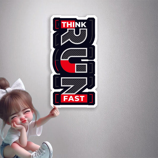 Think Run Fast Carbon Premium Vinyl Stickers