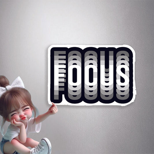 Focus Layered Effect Premium Vinyl Stickers