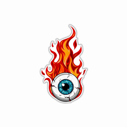 Eye on Fire cutout Bumper Sticker
