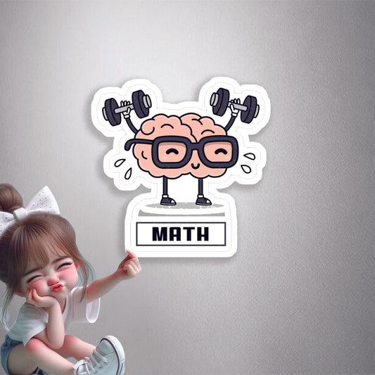 Brain Workout Math Premium Vinyl Stickers