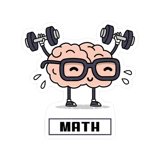 Brain Workout Math Premium Vinyl Stickers