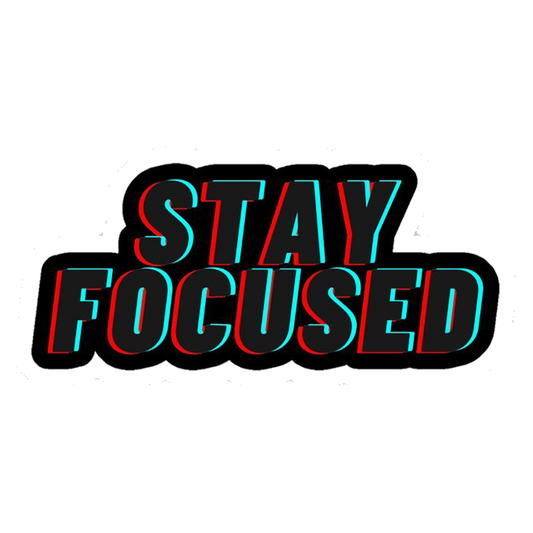 Stay Focused Glitch Premium Vinyl Stickers