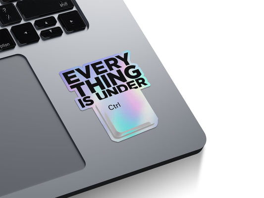 Everything Under Control Holographic Stickers