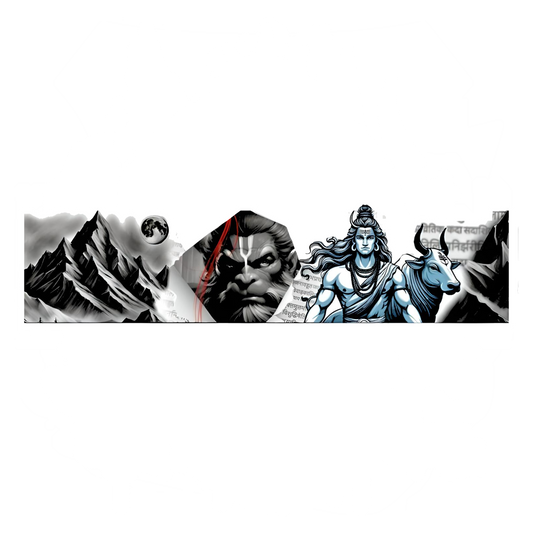 Shiva and Hanuman ,Kedarnath Bumper Sticker