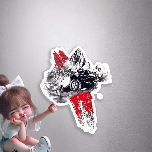 Off-Road Mountain Adventure Premium Vinyl Stickers