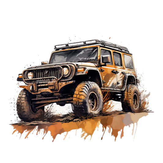 Off-Road Jeep Mud Premium Vinyl Stickers
