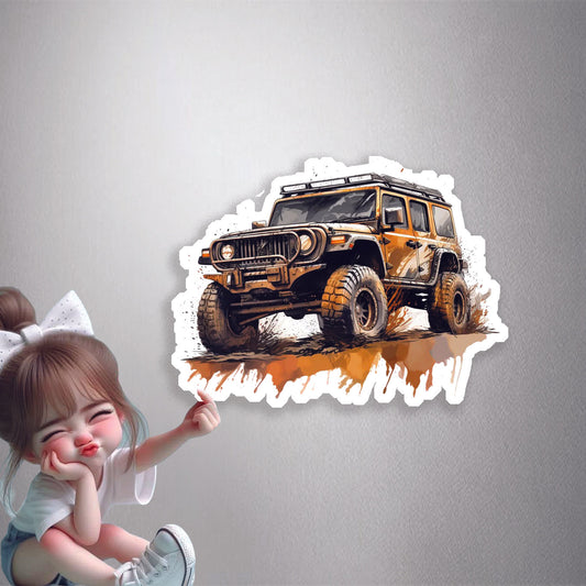 Off-Road Jeep Mud Premium Vinyl Stickers