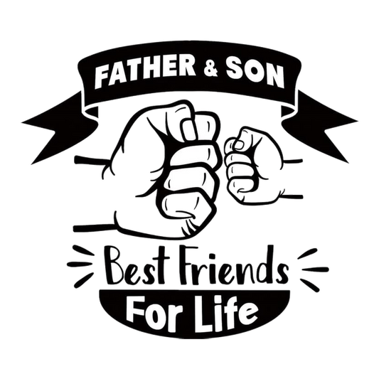 Father Son Best Friends Premium Vinyl Stickers
