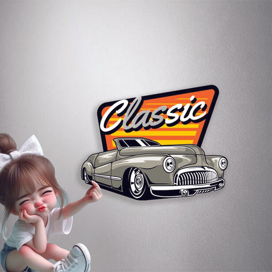 Classic Hot Rod Car Premium Vinyl Stickers