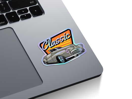 Classic Hot Rod Car Holographic Stickers