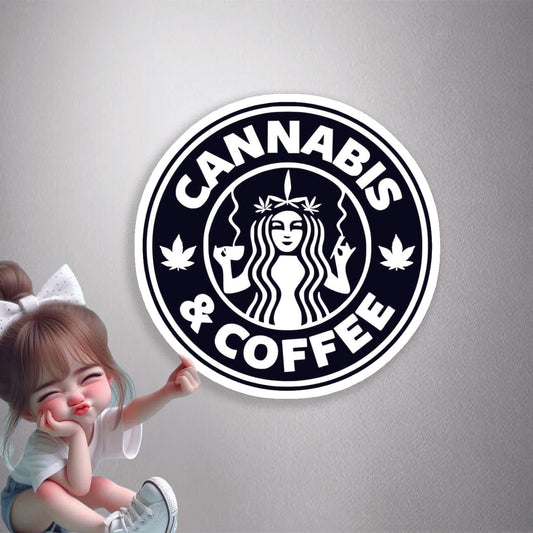 Cannabis & Coffee Premium Vinyl Stickers