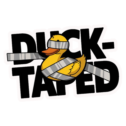 Duck-Taped Pun Premium Vinyl Stickers
