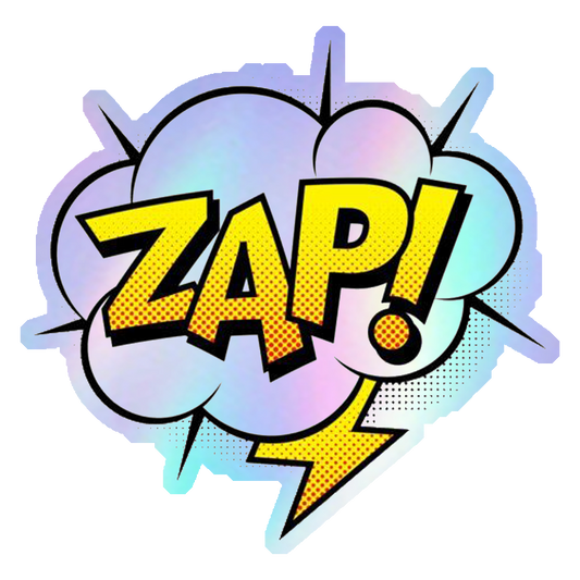 Comic Book Zap! Holographic Stickers