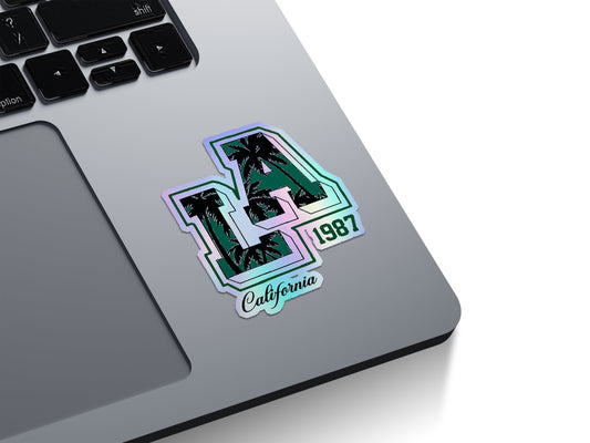 LA 1987 California Holographic Stickers