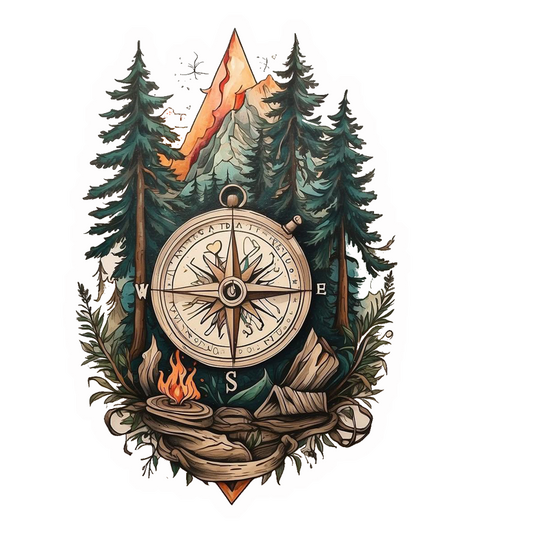 Adventure Compass Premium Vinyl Stickers