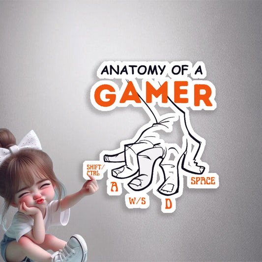Anatomy of a Gamer Premium Vinyl Stickers