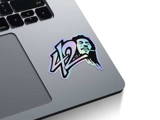 420 Bob Marley Holographic Stickers