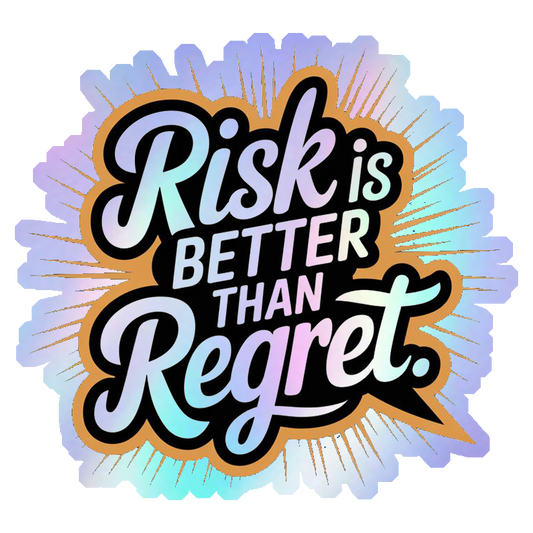 Risk Is Better Than Regret Holographic Stickers