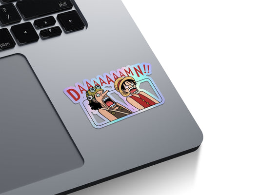 One Piece Damn Holographic Stickers