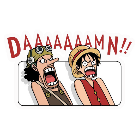 One Piece Damn Premium Vinyl Stickers