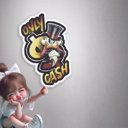 Only Cash Premium Vinyl Stickers
