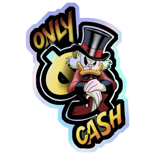 Only Cash Holographic Stickers