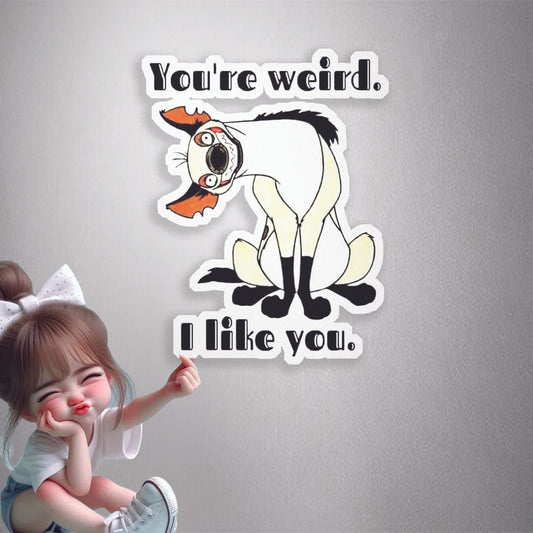 You're Weird I Like You Premium Vinyl Stickers