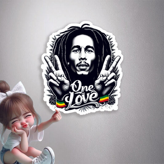 Bob Marley One Love Premium Vinyl Stickers