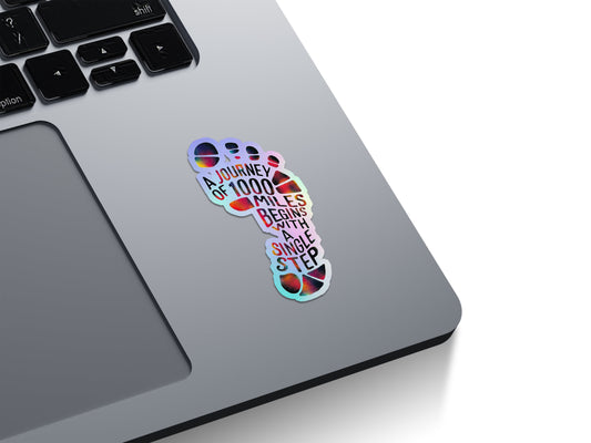 A Single Step Holographic Stickers